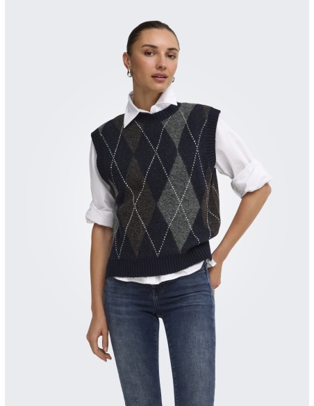Pull Argyle Night Sky ONLRHOMBUS ONLY - 3 | TOPS